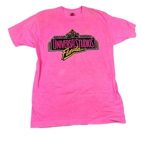 Vintage Universal Studios Florida Size L Pink Short Sleeve T-Shirt